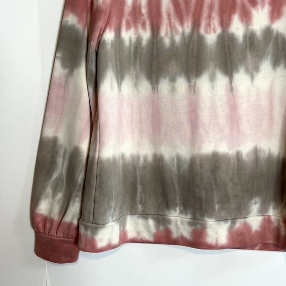 Dolan LCC Kendall Long Sleeve Tie Dye Pullover Sweatshirt Pink Taupe Women Small - Picture 5 of 14